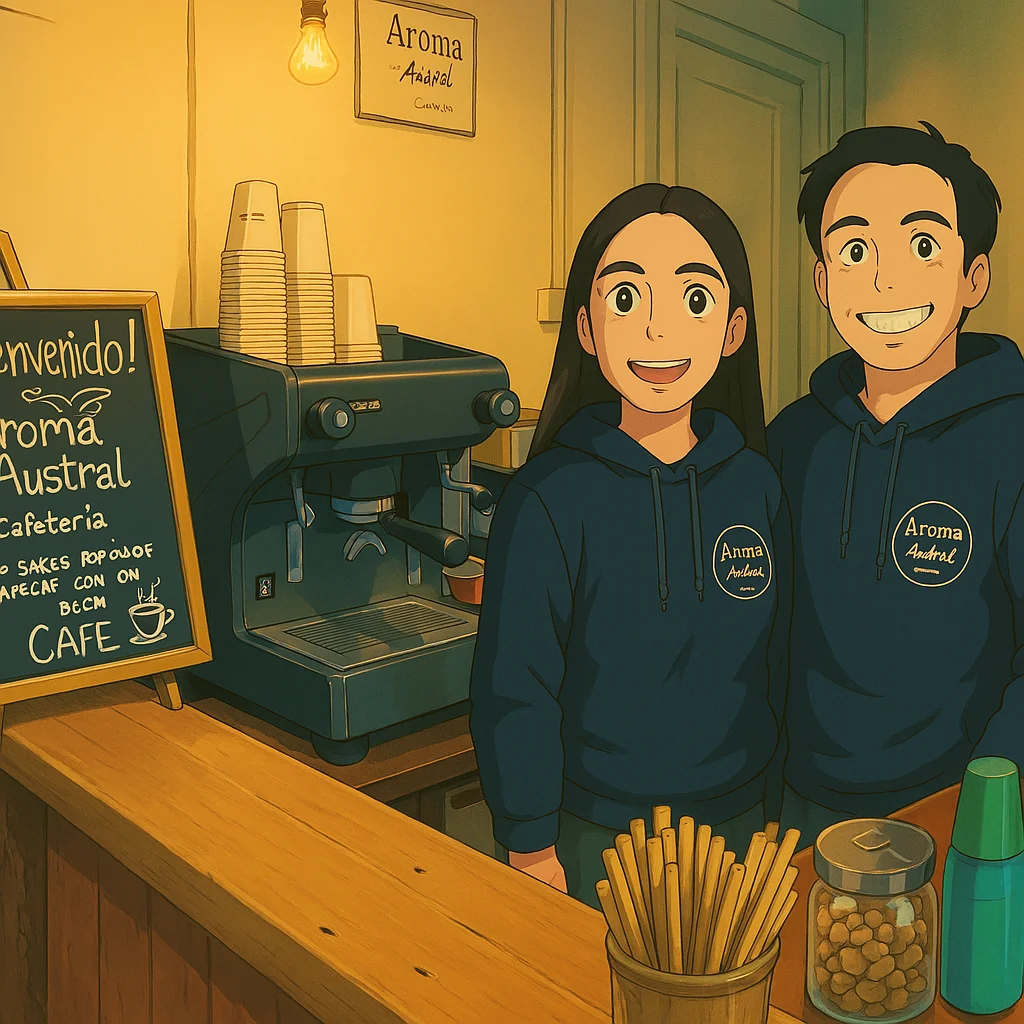 Equipo de Aroma Austral Café